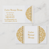 Eigen naam Massage Therapy Gold Mandala Visitekaartje (Voorkant / Achterkant)