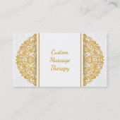 Eigen naam Massage Therapy Gold Mandala Visitekaartje (Achterkant)