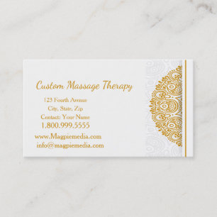 Eigen naam Massage Therapy Gold Mandala Visitekaartje