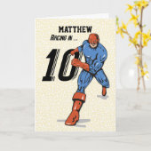 Eigen naam, Matthew, 10e verjaardag superheld Kaart (Gele Bloem)