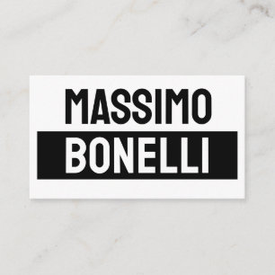 Eigen Naam Minimalistisch Modern Eenvoudig Zwart W Informatiekaartje