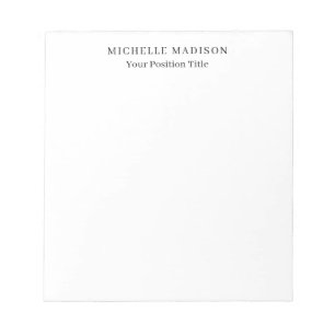 Eigen Naam Mode Trendy Minimalistische Professione Notitieblok