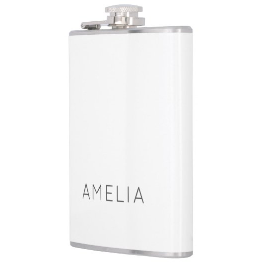 Eigen naam Modern Minimalist Professional Plain Heupfles (Links)