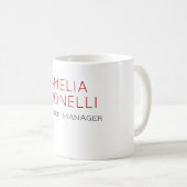 Eigen naam Modern Minimalist Professional Plain Koffiemok (Voorkant rechts)