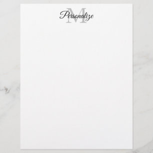 Eigen naam monogram elegant zakelijk briefhoofd