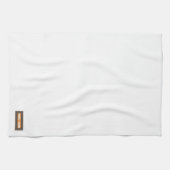 Eigen naam monogram modern design trendy white theedoek (Horizontaal)
