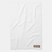 Eigen naam monogram modern design trendy white theedoek (Verticaal)