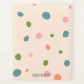 Eigen naam monogram schattig patroon stip roze chi planner (Achterkant)