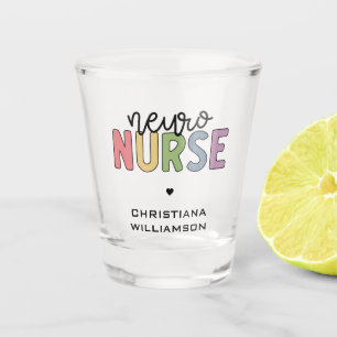 Eigen naam Neuro Neurse Neuroscience Verpleegkundi Shot Glas