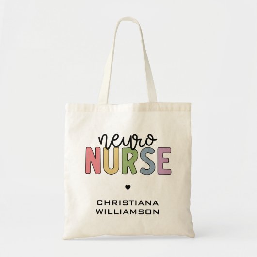 Eigen naam Neuro Neurse Neuroscience Verpleegkundi Tote Bag (Voorkant)
