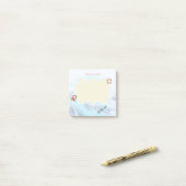 Eigen naam Ocean Theme Crab Life Preserver Bottle Post-it® Notes (Op bureau)