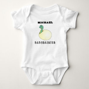 Eigen naam op Cute Hatchling Dinosaur Baby Bodysu Romper