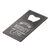 Eigen naam Oude luxe quorelabel Whiskey Bar Kredietkaart Flessenopener (Voorkant Gekanteld)