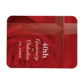 Eigen naam Priest Jubileum Ordination Red Rose Magneet (Horizontaal)