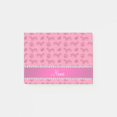 Eigen naam roze dachshunds hekken poten post-it® notes (Voorkant)