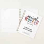 Eigen naam sociale werknemers afstuderen cadeaus planner (Display)