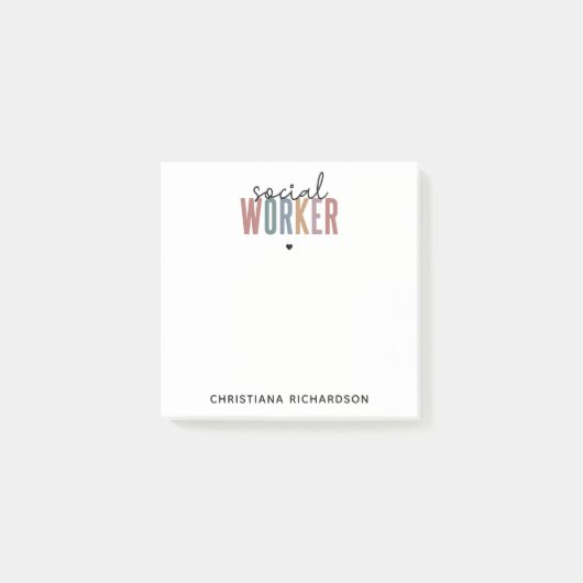 Eigen naam sociale werknemers afstuderen cadeaus post-it® notes (Voorkant)