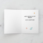 Eigen naam Stap Son Birthday Beach Funny Raccoon Kaart (Binnen)