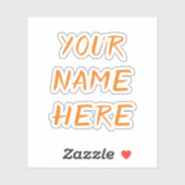 Eigen naam Tekst script Unisex Helmet Stickers (Vel)