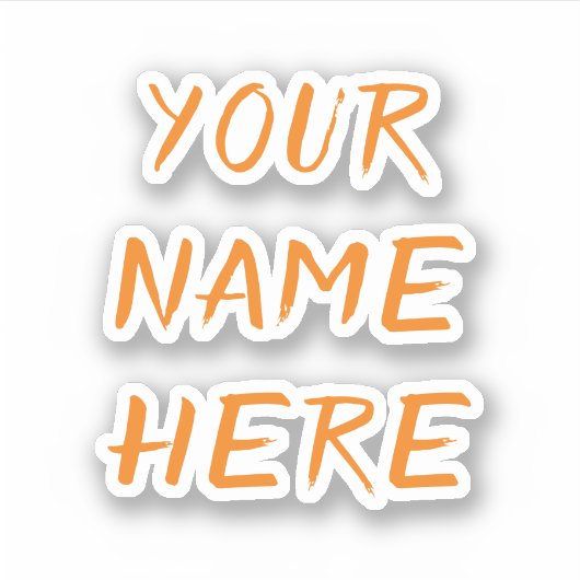 Eigen naam Tekst script Unisex Helmet Stickers (Voorkant)