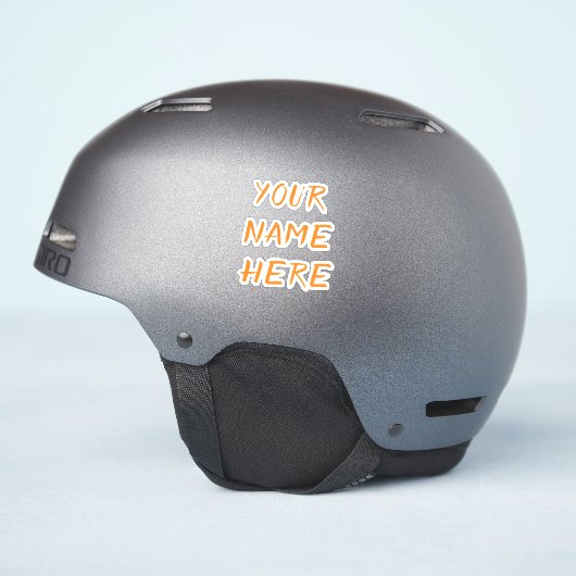 Eigen naam Tekst script Unisex Helmet Stickers (Helm Zijkant)
