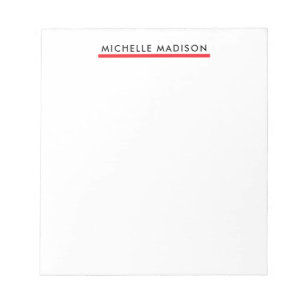 Eigen Naam Trendy Minimalistisch Professioneel Een Notitieblok