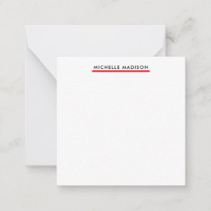 Eigen Naam Trendy Minimalistisch Professioneel Een Notitiekaartje