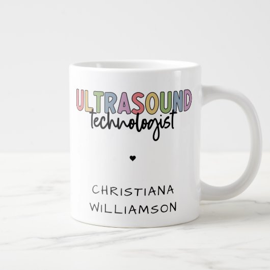 Eigen naam Ultrasound Technologist Giften Extra Grote Beker (Rechts)
