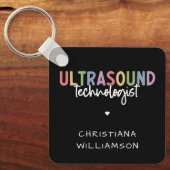 Eigen naam Ultrasound Technologist Giften Sleutelhanger (Voorkant)