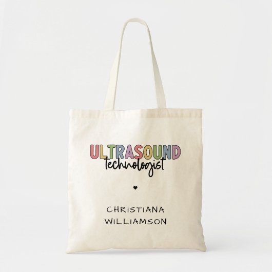 Eigen naam Ultrasound Technologist Giften Tote Bag (Voorkant)