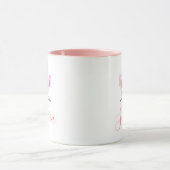 Eigen naam Unicorn Head Cute Pastel Rainbow Mok (Midden)