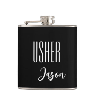 Eigen naam Usher Flask Heupfles