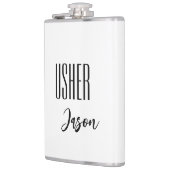 Eigen naam Usher Flask Heupfles (Links)