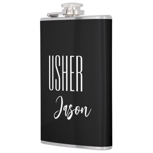 Eigen naam Usher Flask Heupfles (Links)