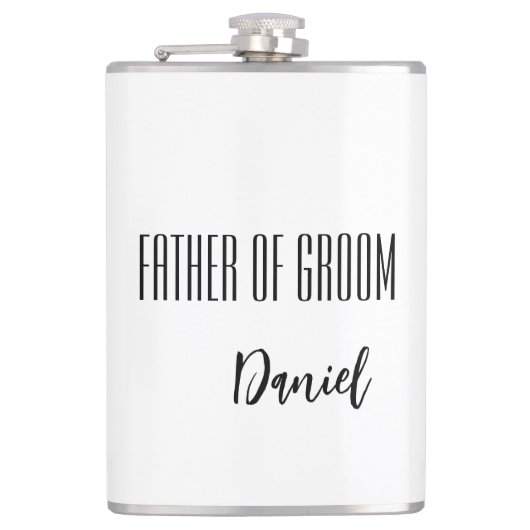 Eigen naam vader van de gegroefde kolf heupfles (Voorkant)