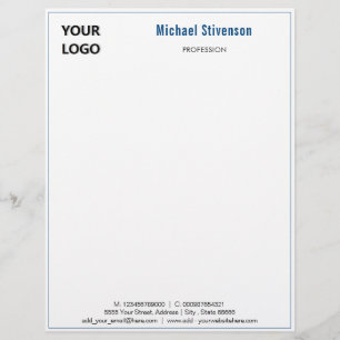 Eigen naam van het beroep Letterhead Briefhoofd