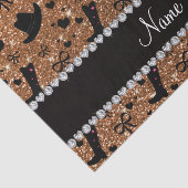 Eigen naam verbrand goudglitter cowboy-petten tissuepapier (Detail)