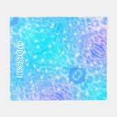 Eigen naam waterrimpelwatertextuur moderne kic fleece deken (Voorkant (Horizontaal))