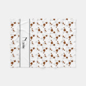 Eigen naam witte rode rode rode rode rode rode rod fleece deken (Voorkant (Horizontaal))