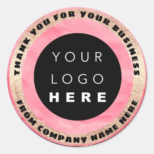 Eigen naam zegelmerk Gold Snoep Logo Zoet Ronde Sticker (Voorkant)