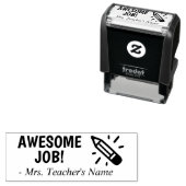 Eigen naam Zelfinkend rubberstempel van leraar Zelfinktende Stempel (In situ)