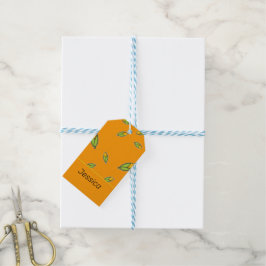 Eigen naammais op sinaasappel cadeaulabel