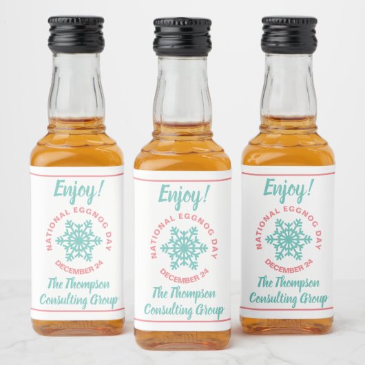 Eigen nationale feestdag 24 december likeurfles etiket (Flessen)