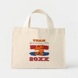 Eigen Nederlands Vlag Oranje Lionteam 2023 Mini Tote Bag