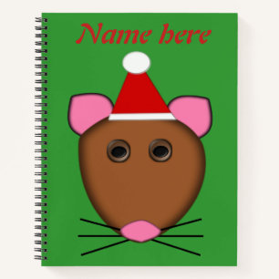 Eigen Notitieboek voor kerstmuis, voor fijne kerst