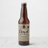 Eigen nummer 1 Pap Birthday Cute Monogram Bier Etiket (Voorkant)