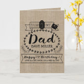 Eigen nummer 1 Pap Birthday Cute Monogram Kaart (Gele Bloem)