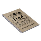 Eigen nummer 1 Pap Birthday Cute Monogram Notitieboek (Rechterzijde)