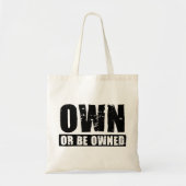Eigen of eigen budgettas (zwart-wit) tote bag (Voorkant)