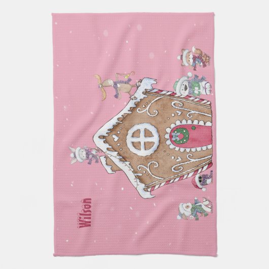 Eigen ontbijtkoek voor ijsschaatsen theedoek (Verticaal)